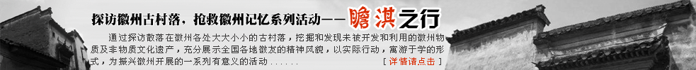 探访徽州汪氏古村落，抢救徽州记忆系列活动（瞻淇之行）