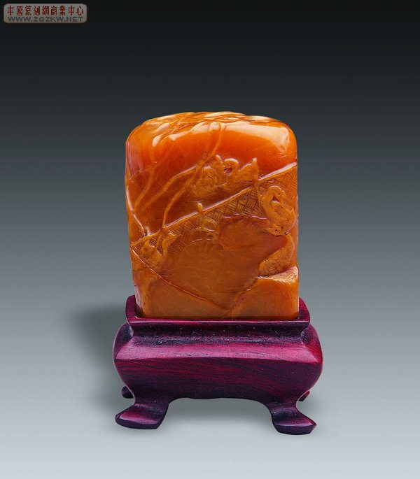 田黄石 薄意扁章 33 汪世杰 85,000-90,000