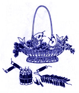 爆竹、民间玩具，鱼或儿童抱鲤鱼