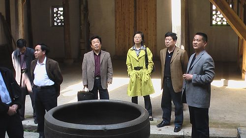 汪书记一行在文昌阁