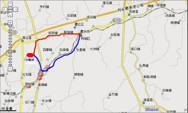 到大陈参加麻糍文化节--路线图