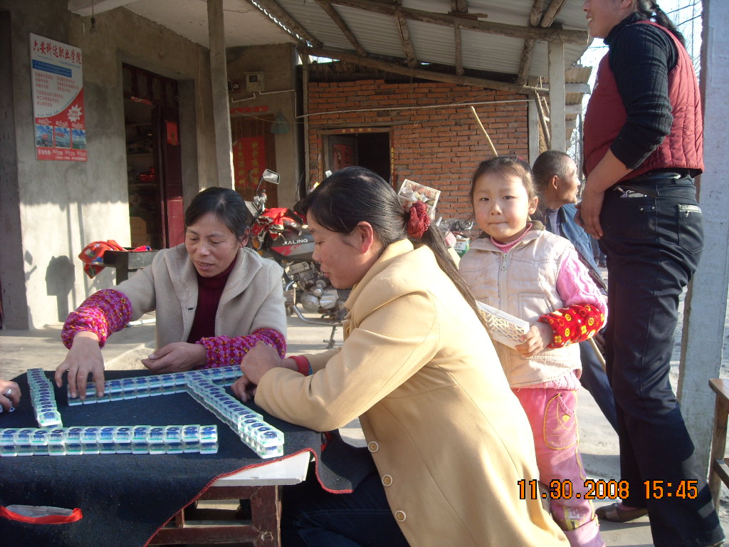 汪家媳妇在打麻将