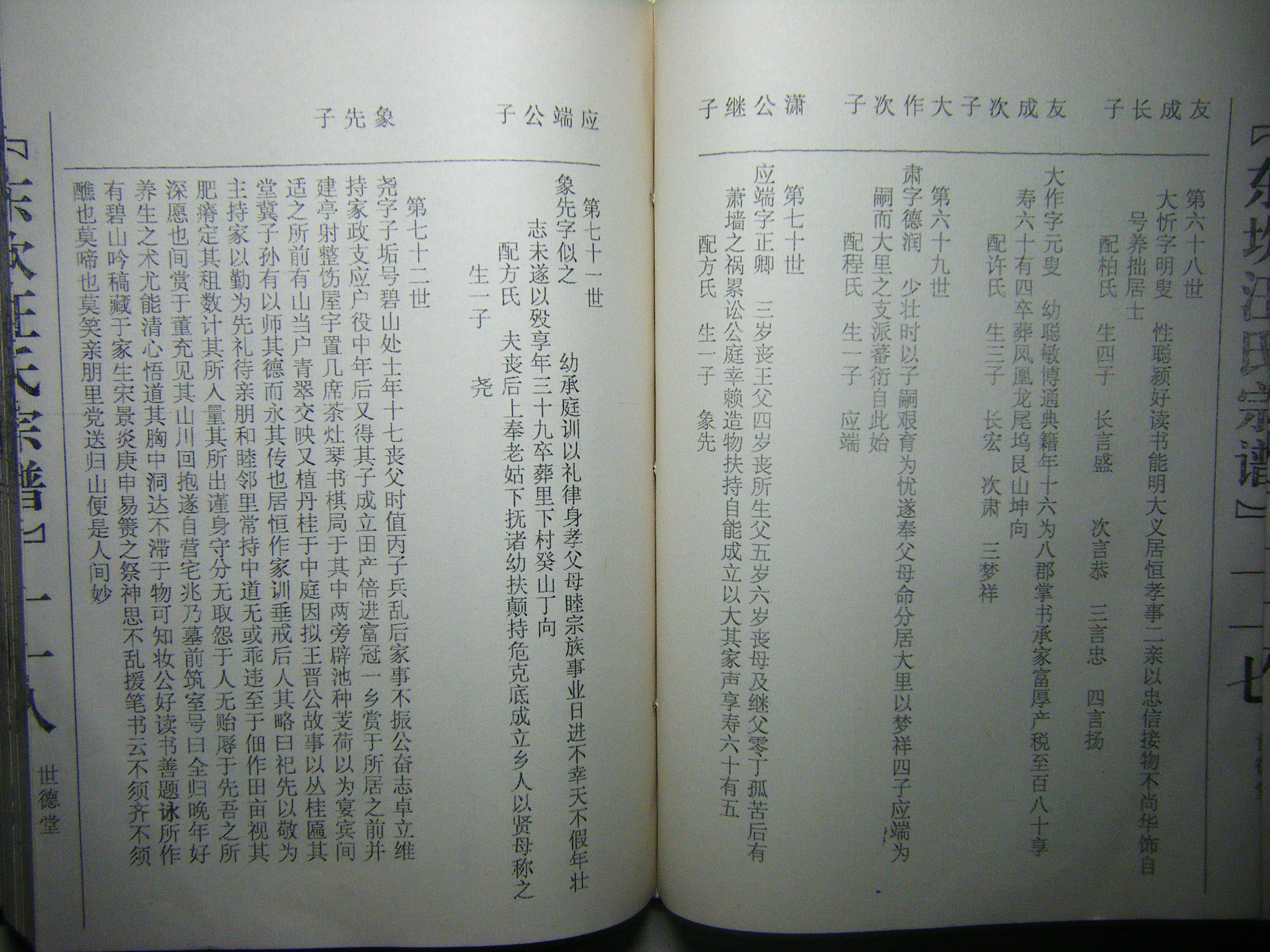 68世—72世 世系考