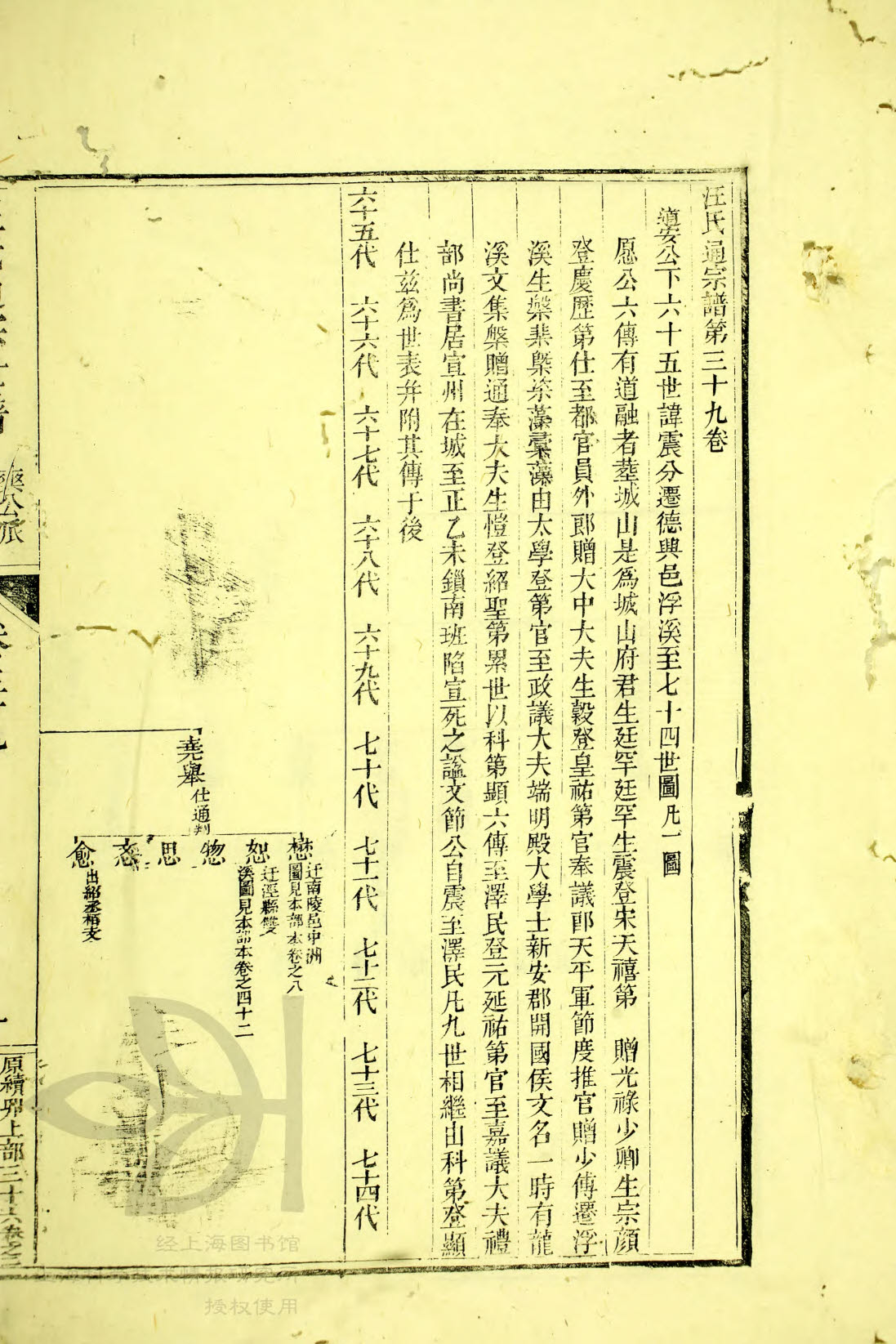 通宗世谱11-001，震公支下