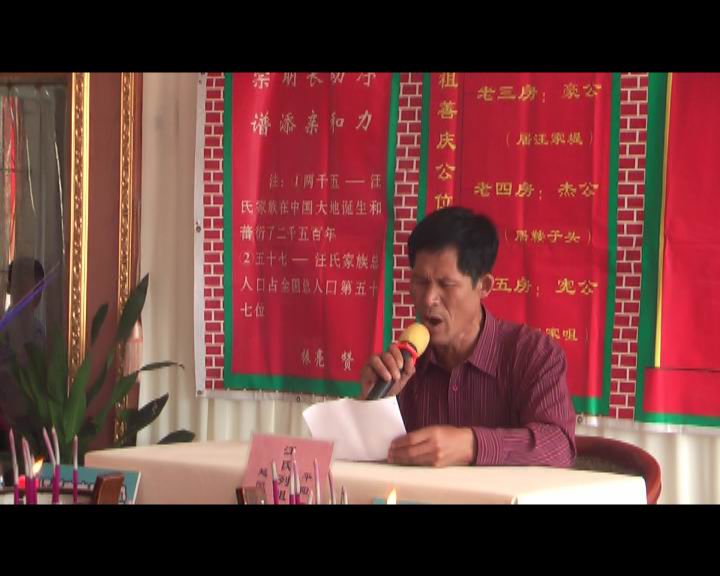 仙桃汪火炎先生发言