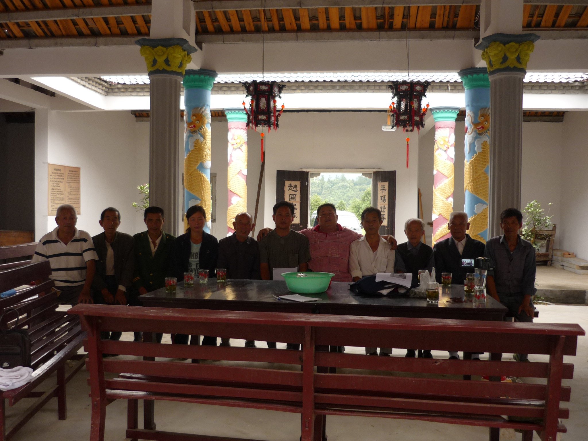 留耕堂负责人、汪明松、汪志宽、汪光辰、汪光正、汪良华;越国堂汪立品、汪达梧、汪道生;及病人妻子、亲人等