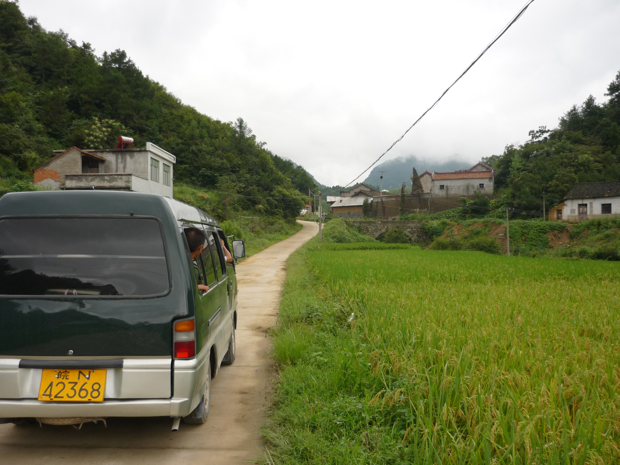 高山上又出现菁青稻田、小路、迎水湾