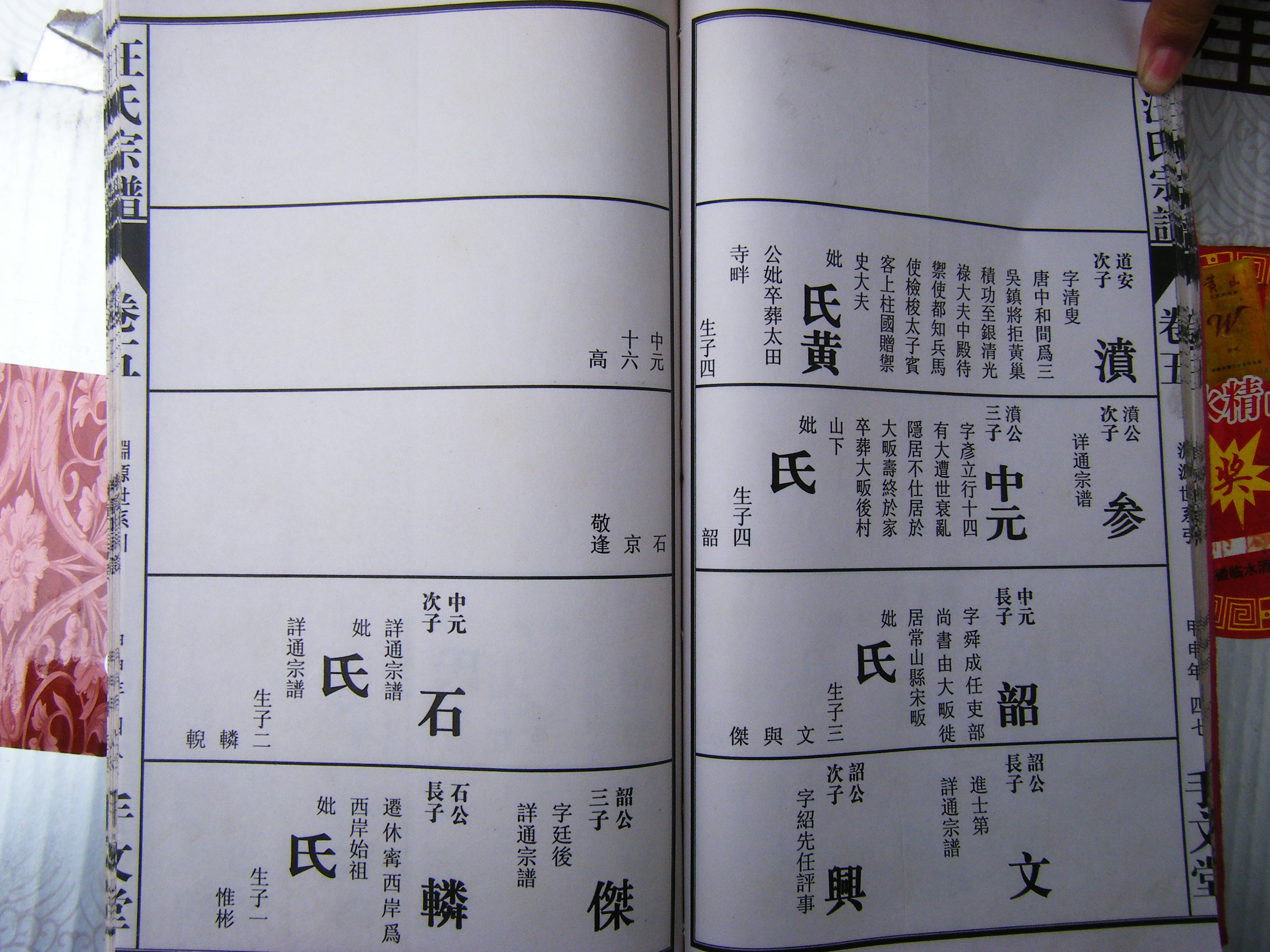 六安手文堂宗谱：濆-中元-石-辚