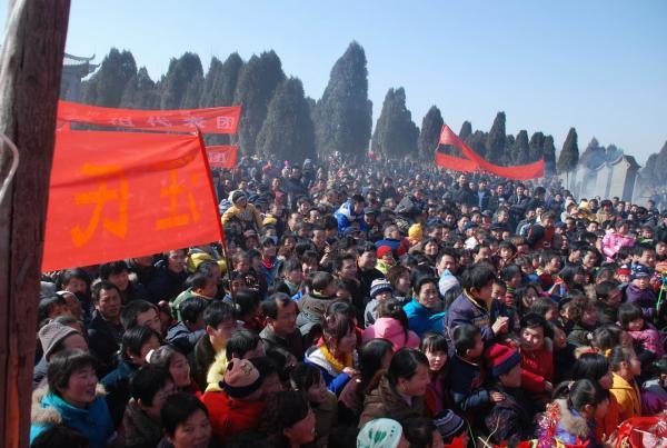 祭祖大典松林一角照