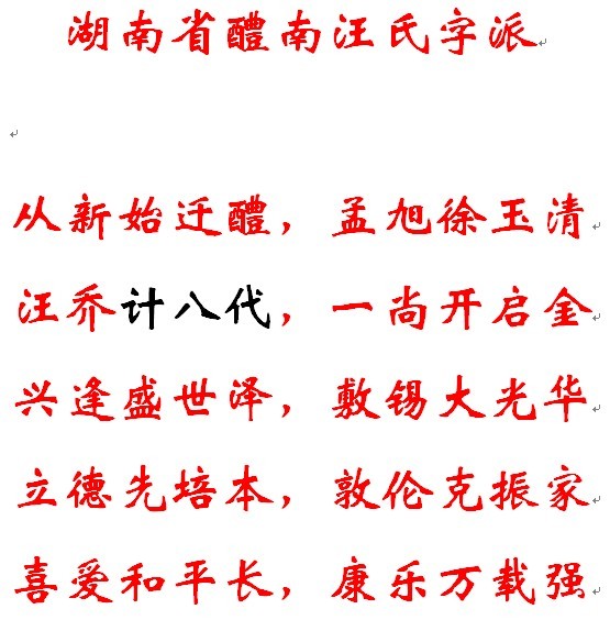 醴南汪氏字派.jpg