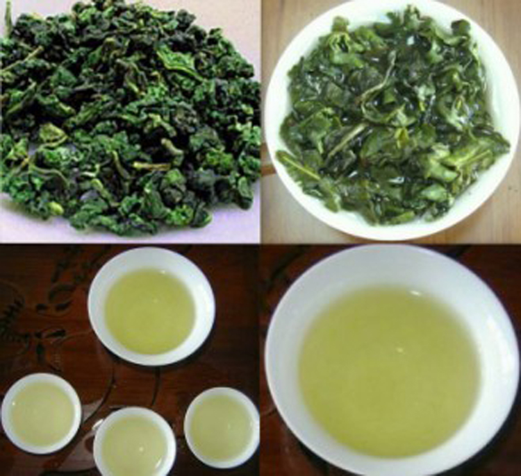 绿色茶叶、绿色的茶水