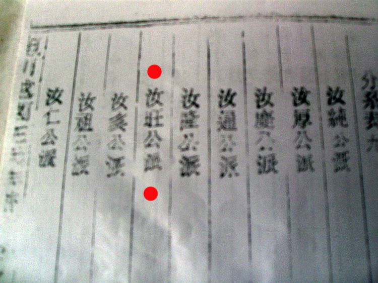 我属汝旺公支下