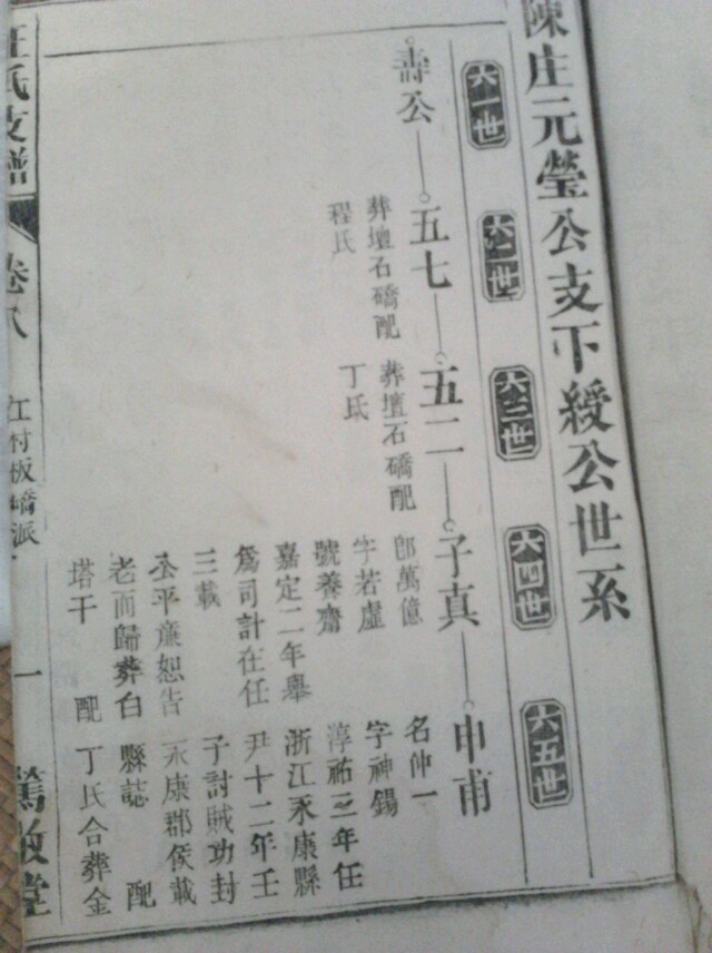 陈庄元莹公后裔